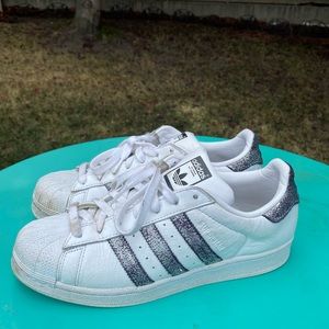 Adidas superstar sparkly women’s 9